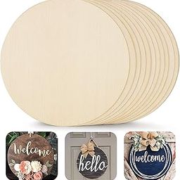 Artnery Wood with Craft Round Circle MDF Pine Board Wood Board for Art and Craft-4mm Thick Unfinished Round Wood Slices for Resin Art, Mandala Art,Pyrography, Painting (Set of 10) (8 inch)-29