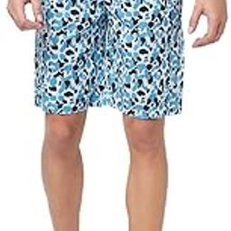 Men's Blue Printed Lounge Shorts-image-3