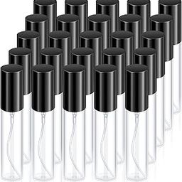 Hunky Dory 12pcs 10ml Empty Delicated Perfume Glass Bottles With Black Metallic Spray Pump And Caps.-36