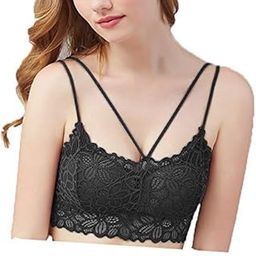 Women Lace Lightly Padded Wire Free Regular Bra-picture-19