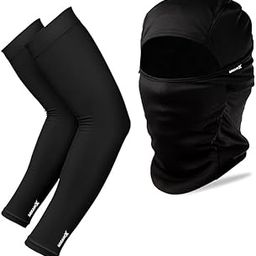 OBEROI'S TRADERS Combo Full Face Mask | Balaclava/Hand Protective Syntetic Arm Sleeve for Bikers Anti-Pollution Helmet Head Cap for Riders, Cyclists and Outdoor Workers to Protect Dust and UV Rays-89