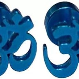 Om Piercing 1 Pair Blue Stainless Steel Earrings For Men And Women-picture-45