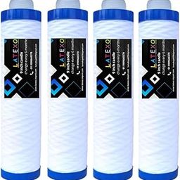LATEXO 9-Inch MLT Water Filter Candle, Sediment Filtration System, Pack of 4, White and Blue-picture-18