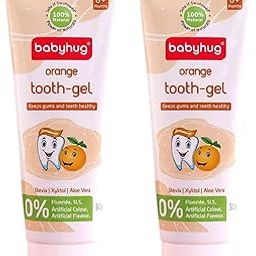 Babyhug Orange Flavoured Tooth Gel for Ages 6 Months+ |100% Natural Ingredients Fluoride Free No SLS/SLES- 50 g (2)-image-68