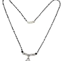 gurjari jewellers Oxidised Silver vati Tribal Mangalsutra | Black Bead Necklace to Gift Women-picture-4