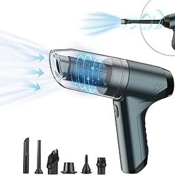 ELBME Handheld Vacuum Cordless 19000Pa Strong Suction 3 in 1 Dust Buster Air Blower and Hand Pump Vacuum Cleaner 120W High Power Wet and Dry Portable Cleaner Hand Held Vacuum Cleaner for Home-image-83
