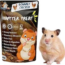 WiggleBoo Gourmet Chicken Treat for Hamster | Protein Rich | for All Hamster Breed | Crunchy Food Snack | 45g-image-12