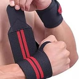JASMINE & GLORY Nylon Wrist Band For Men & Women, Wrist Supporter For Gym Wrist Wrap/Straps Gym Accessories For Men For Hand Grip & Wrist Support While Workout Red - Black,Free Size-image-35