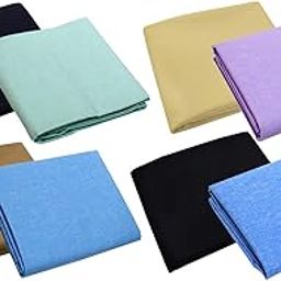 Men's Poly Cotton Unstitched Shirt & Trouser Fabric Combo Set (Multi Color; Free Size)-image-56