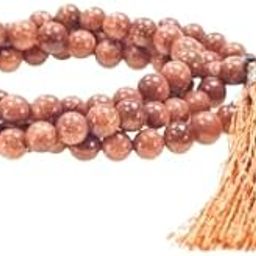 Gemstone Gallery Excellent Sunstone Mala Original 108 Beads Certified सनस्टोन माला ओरिजिनल Sunstone Crystal Mala Sun Sitara Stone Malaa Sun Stone Malaa For Fashion Purpose-image-15