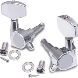 2 Sealed String Tuning Pegs Keys Machines Heads Tuners 1Left + 1Right Electric Guitar Acoustic Guitar Parts Replacement Chrome-image-88