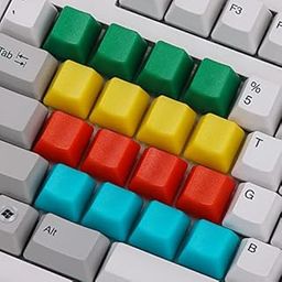 MECHKYP 4 Pcs Non-Slip Capacitive Keycaps R1 R2 R3 R4 POM Blank Keycap for Capacitive Keyboard Topre Fc660c HHKB Professional Happy Hacking Realforce Electrostatic Keyboards (R2*4 Pcs,Red)-image-51
