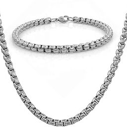 Stainless Steel Elegant Statement Necklace Chain for Boys and Men-image-53