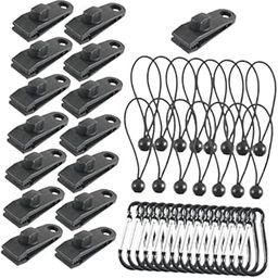 MERISHOPP 45 Pieces Tarp Clips Tarp Clamps for Banners Waterproof Cloths Camping Trips| Tent Accessories | Tent Pegs | Tent Rope Set-image-93