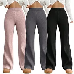 tee projekt Women Cotton Bleend Trouser l Loose Fit Trousers l Stylish Regular Fit Women Trouser (Pack of 3)-picture-33