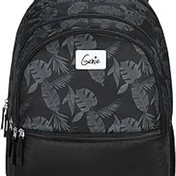Genie Forest Laptop Backpack for Women in Black colour. More Volume, 3 zips, Stylish & Trendy College Bags for Girls, Water Resistant, Lightweight Bags for Office, Travelling. 36 litres. 19"-picture-11