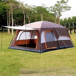 Nasmodo Polyester 3-12 Person Camping Tent for Adults Waterproof Outdoor Dome Camping Tent for Travel,Picnic,Hiking, Trekking Portable Dome House Tent(L-430 * 305 * 200cm, Brown)-image-98