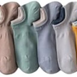 Pack of 8 Ankle Length No-Show Cotton Socks for Men Women Solid Color Invisible Low-Cut Socks Breathable Soft Casual Socks Office, Sports, Travel – Unisex-image-24