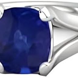 925 Sterling Silver Blue Sapphire (Neelam) 3.25 Ratti or 3 Cts Astrological Gemstone (Square Shape) Bis Hallmark Ring for Men & Women-image-25