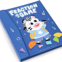 Happy Hues Magnetic Fraction Tiles with Board - Counting and Math Toys-Practical Fraction Learning Toy- Math Toy for Kids Practical Concept Learning for Kids-image-23