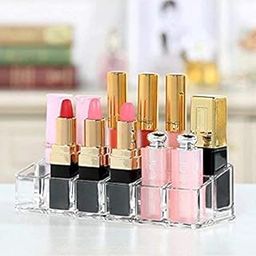 DR Mall 12 Individual compartments Acrylic Makeup Organiser Transparent Lipstick Nail Paint Holder-picture-11