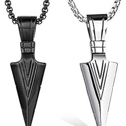 (Pack Of 2 The Arrow Stainless Steel Rocking Pendant for Men and Boys-image-79
