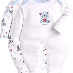 baby go BabyGo Baby Romper 100% Cotton Rompers for New Born Baby|Sleepsuits for Baby Boys & Girls |Onesies| Infant Clothes|WHITE| 0-3M| 3-6M| 6-9M| Pack of 2-picture-4