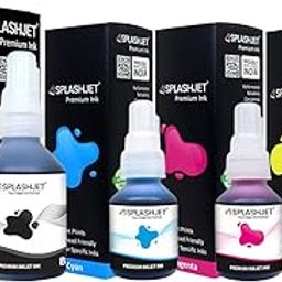 Splashjet Compatible Refill Dye Ink for Brother DCP- T220, T300, T310, T420, T500, T520, T820, T920, T510, T910, T710, T4000W, T800W, T710W - Printer (C/M/Y - 50gm x 3)(Black x 105gm) - 502372-8