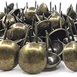 3/4” (19mm) Antique Brass Finish Upholstery Nails, Furniture Nails, French Natural Thumb Tack Push Pin for DIY Wood Furniture Décor 100PCS (3/4", Bronze)-image-40