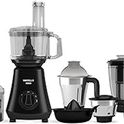 Havells Foodo 750 W 5 Jar Mixer Grinder|14 Different Functionalities |Food Processer Jar with Dual Pusher|Rust Resistant 304SS Cutters | Attachment Storage Box|5 Yr Motor Manufacturer Warranty (Black)-picture-12