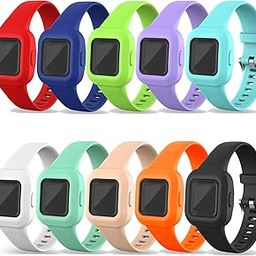 Compatible with Garmin Vivofit jr 3 Bands , Replacement Silicone Band Water Resistant Watch Straps for Garmin Vivofit JR 3 Bands (Multicolor10-Pack)-image-81