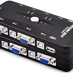 4 Port USB 2.0 KVM VGA Switch Box Adapter for PC Keyboard Mouse Monitor (1G- 4 Prt KVM Switch -0059)-8