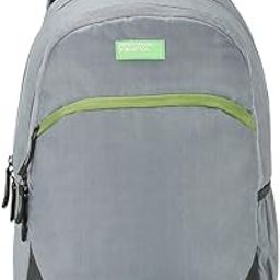 Pablo Polyester 23L Laptop Backpack For Unisex - Grey+Black-image-2