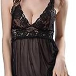 Multicolor Women`s Babydoll Net Lingerie for Anniversary or Honeymoon Night Small to 3XL-image-74