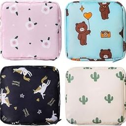 SIMESTICH Sanitary Napkin Storage Bag –Zipper Menstrual Pad & Tampon Organizer for Women & Teen Girls Portable Period Pouch for Purse, Travel, School, First Period Kit-image-80