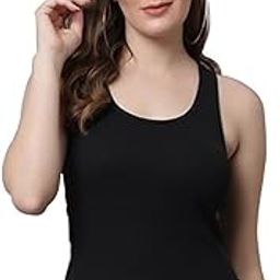 Women's Soft Cotton Soild Sleeveless Lock Neck Tank Top Slim Fit, Stylish & Comfortable Casual Wear_RA-01-image-44