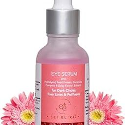 Eli Elixir Eye Serum For Dark Circles, Fine Lines and Puffiness with Hydrolyzed Pearl Protein,Ceramide Complex, Daisy Flower and Green Tea Extract 30ml-image-36