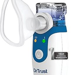Dr Trust Portable Ultrasonic Mesh Nebulizer Machine Cool Mist Inhaler for Children and Adults (White)-8