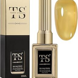 THR3E STROKES Nude Gel Nail Polish, HEMA-FREE 15 ML Jelly Gel Nail Polish Sheer Pink Gel Polish Translucent Nude Gel Polish Milky Clear Ice Pink Soak off LED Cured at Home Salon DIY French Manicure Nails Art (58, 15ML)-95