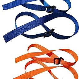 UJEAVETTE 2 Pieces Rowing Machine Feet Straps Portable Universal 76 cm Black-image-84