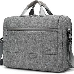 Laptop Bag 15.6 Inch Computer Bag Briefcase for Men Women Laptop Case Shoulder Bag with Strap Computer Cases Messenger Bag for Travel/Business/School(Grey), Grey-image-2