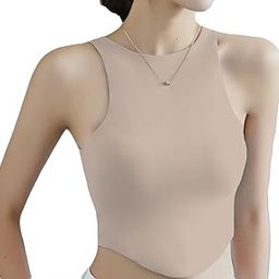 High-End Camisole for Women and Girls Stretch Seamless Tang Top Built in Bra Free Size Fits S-L-picture-47