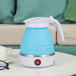 Travel Folding Electric Kettle, Fast Boiling, Portable Electric Kettle | 600ml Boil Protection, 100-240V Food Grade Silicone Kettle (Multicolor)-image-12