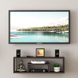 Fiamy Wooden TV Entertainment Unit/Wall Set Top Box Shelf Stand/TV Cabinet for Wall/Set Top Box Holder for Home/TV Stand Unit for Wall for Living Room (Wenge)-picture-28