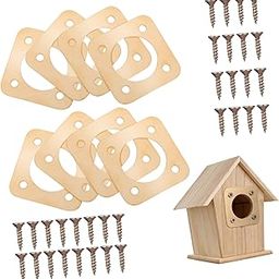 DECHOUS 8pcs Birdhouse Hole Protector House Predator Guards Sturdy Metal Birdhouse Guard for Outside-image-64