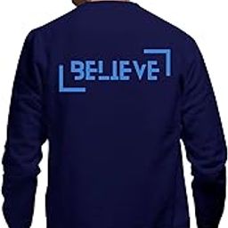 Winter Sweatshirt for Men Believe Typographic Crew Neck Cotton Blend Full Sleeve Oversized Sweatshirt-image-39