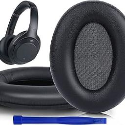 SOULWIT Professional Earpads Cushions Replacement for Sony WH-1000XM3 (WH1000XM3) Over-Ear Headphones, Ear Pads with Softer Protein Leather, Noise Isolation Memory Foam, Added Thickness (Black)-10