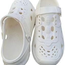 Unisex White Clogs for Men & Women | Lightweight Breathable EVA Slip-On Sandals with Backstrap for Indoor & Outdoor Use (CROCKSxWHITEx7)-picture-1