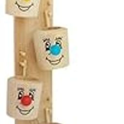 Webbee Craft Beautiful Wooden Marble Slider Tree Ball Run Track with 6 Tilting Buckets Toy Family Fun Game (Marble Slider)-15