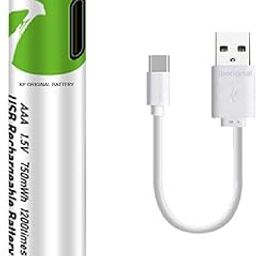 AAA Rechargeable with Type-C USB Cable 750mAh Triple A Lithium ion USB Rechargeable Type-c USB Rechargeable Battery 1.5V Direct Chargeable Battery no Charger Needed (Pack of 1)-4